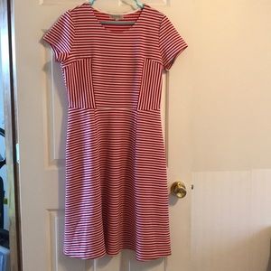 Red/white striped dress. NEVER WORN!!